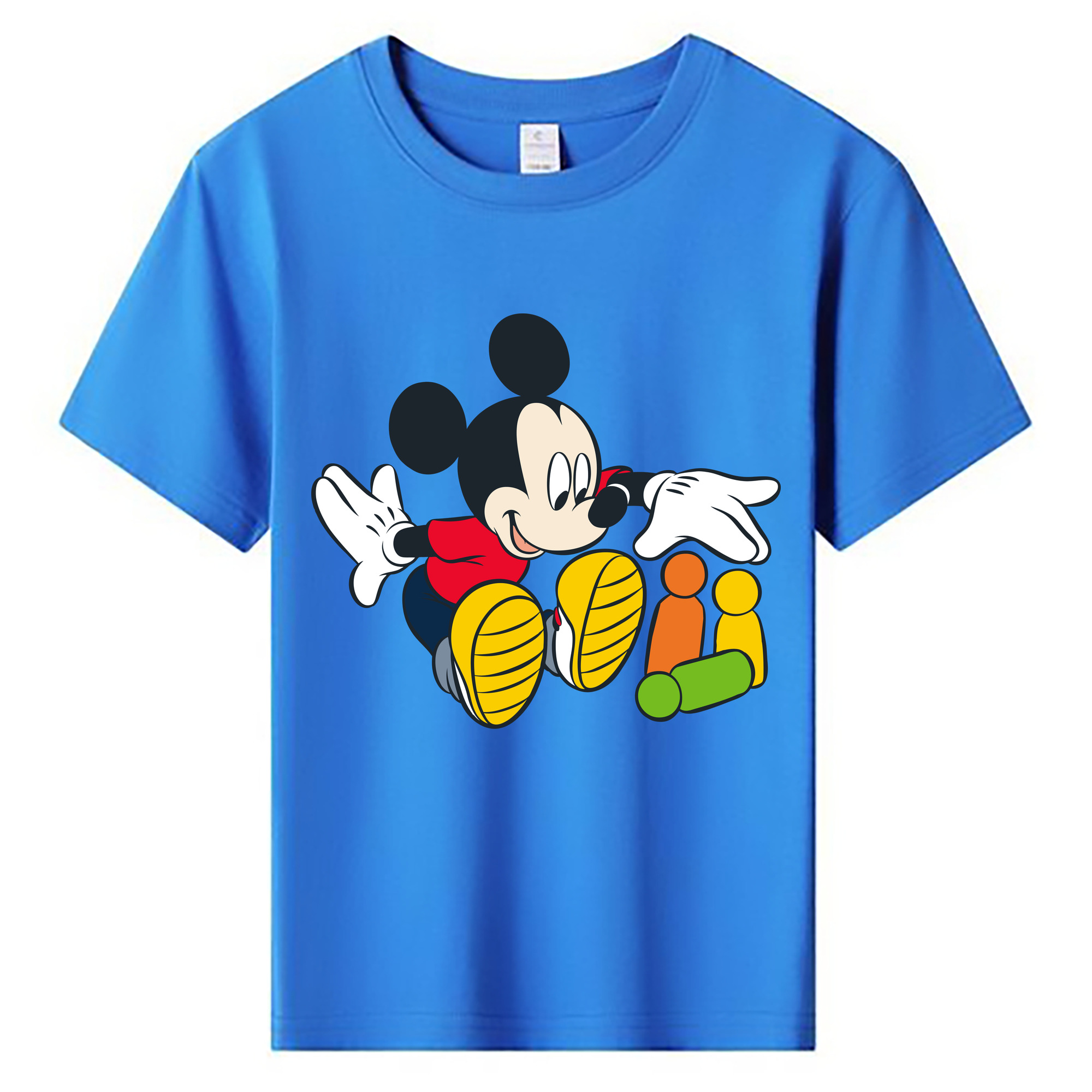 ミッキーマウス Mickey Mouse 綿100％キッズTシャツ（フロントプリント）